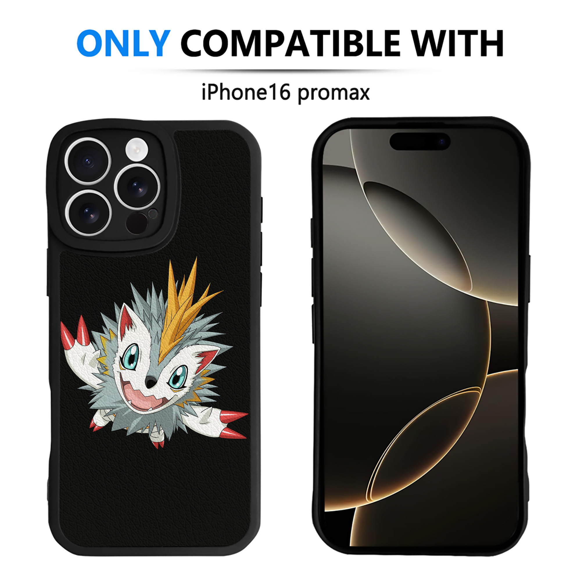 （画像用） Digimon デジタルモンスター/デジモン 【iPhone 16シリーズ対応】シリコンスマホケース（レザー調） 材質：シリコン